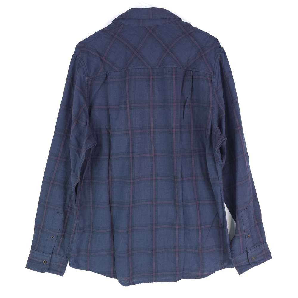 Travis Mathew Shirt Men's Large Blue Plaid Flannel Long Sleeve Button Up NWT‎ - Picture 9 of 12
